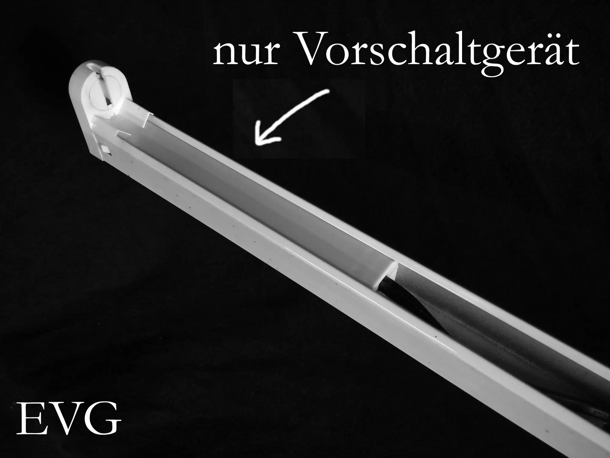 Halterung mit elektronischem Vorschaltgerät