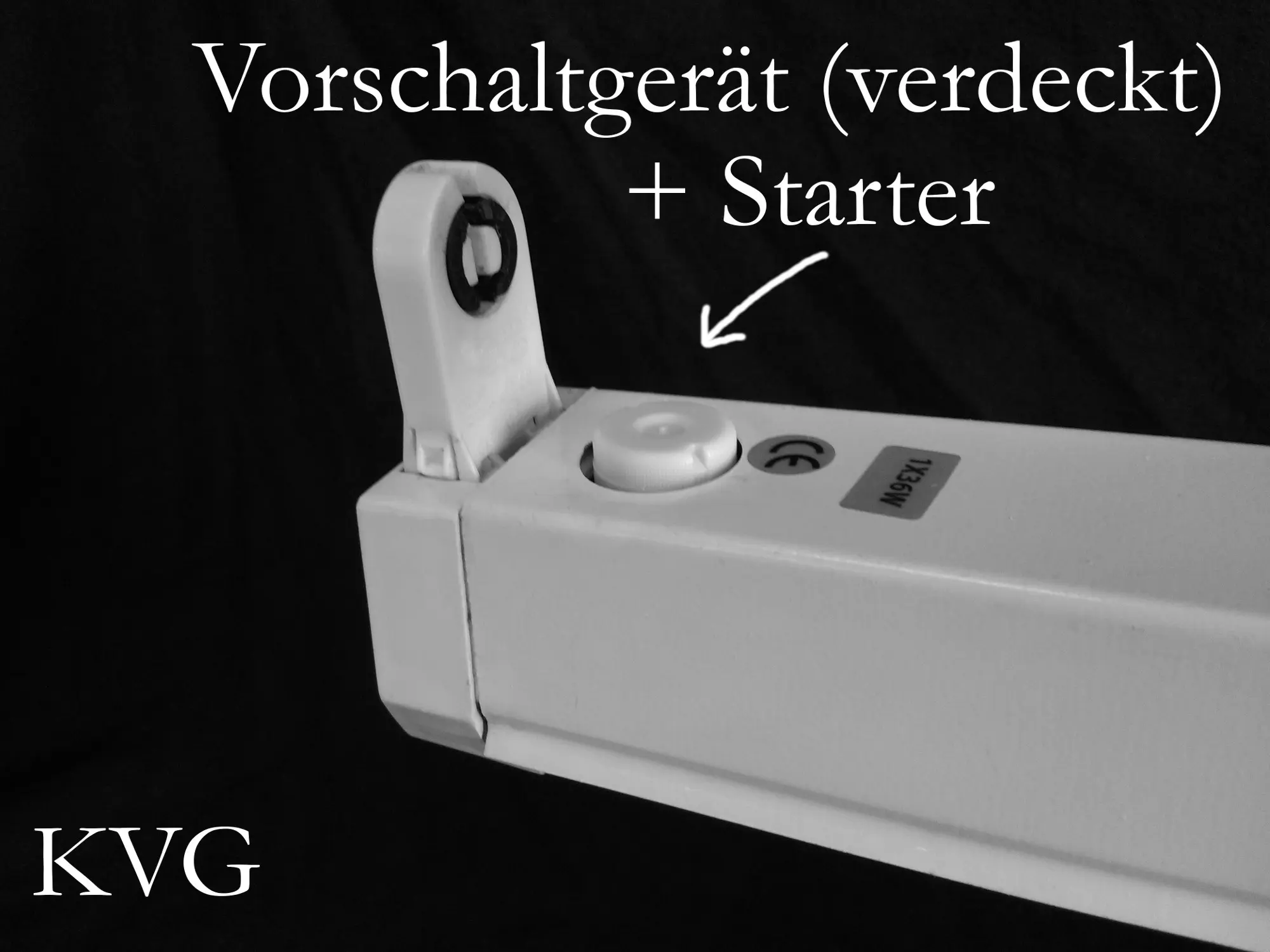 Halterung mit konventionellem Vorschaltgerät